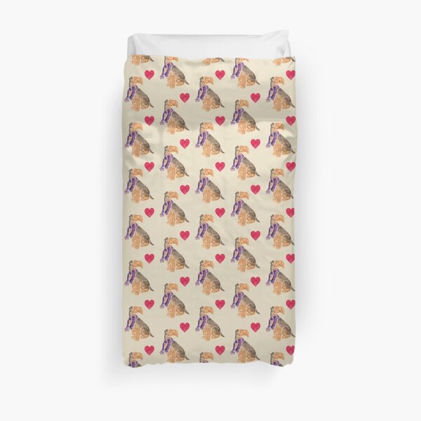 Watercolour Airedale Duvet Cover