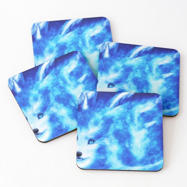 Item preview, Blue Fox with a Body of Blue Flames Digital Art designed and sold by DesignerKin.