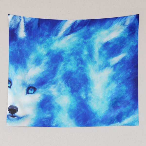 Item preview, Blue Fox with a Body of Blue Flames Digital Art designed and sold by DesignerKin.