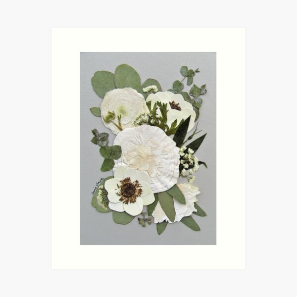  Blooming Beauty, Pressed Flower Print, Botanical Art, Dried Flowers  Wall Art, Herbarium,Inspired Floral Print, Wall Art, Art Decor : Handmade  Products