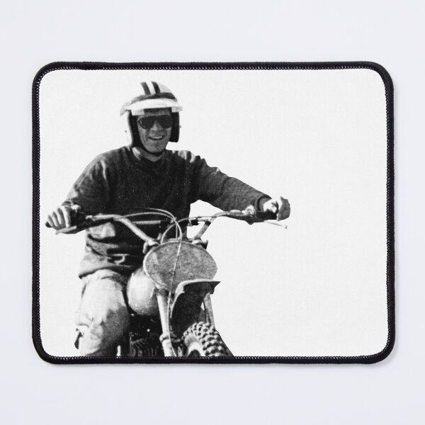 Item preview, Steve McQueen on classic Husky - on White designed and sold by boltjesdesign.