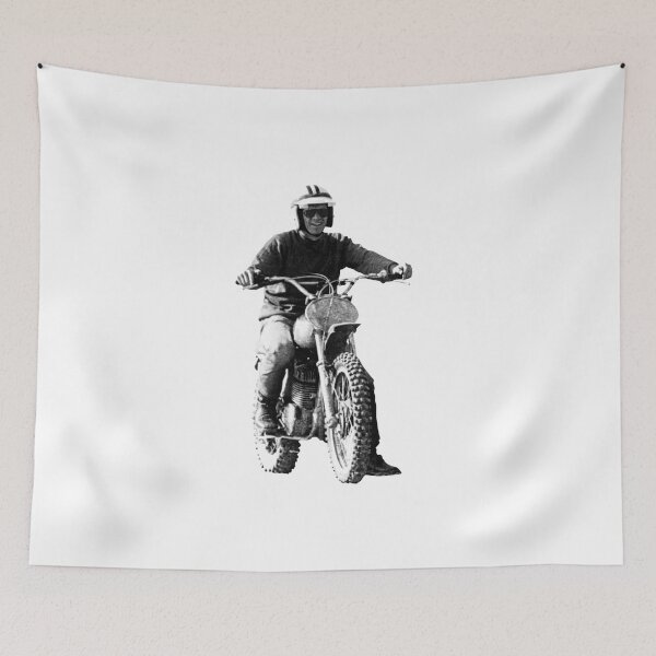 Item preview, Steve McQueen on classic Husky - on White designed and sold by boltjesdesign.