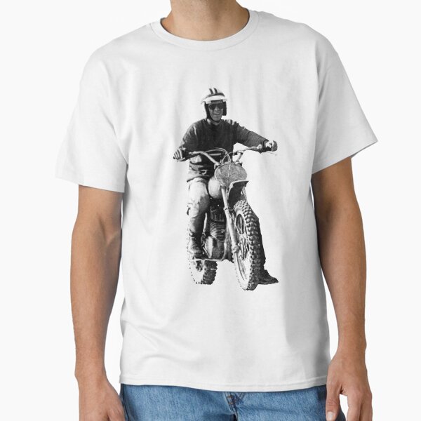 Item preview, Steve McQueen on classic Husky - on White designed and sold by boltjesdesign.