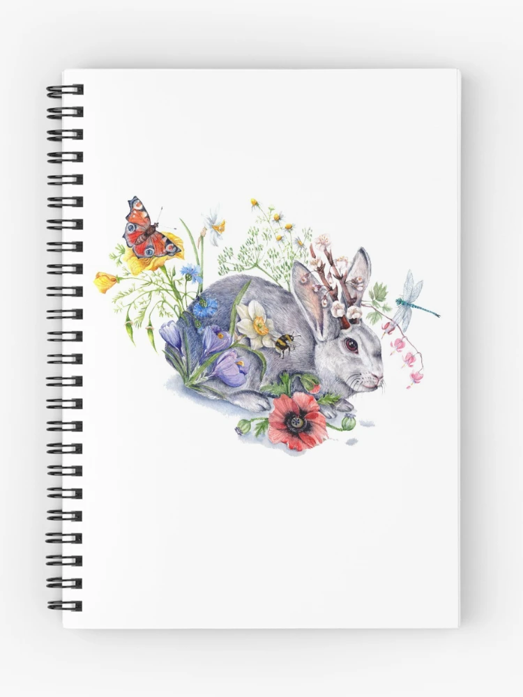 Thumbnail 1 of 3, Journal, Spring Jackalope Rabbit designed and sold by Goosi Art.