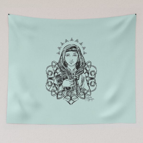 Item preview, Saint Dymphna in SEAFOAM designed and sold by Fabiola Garza.
