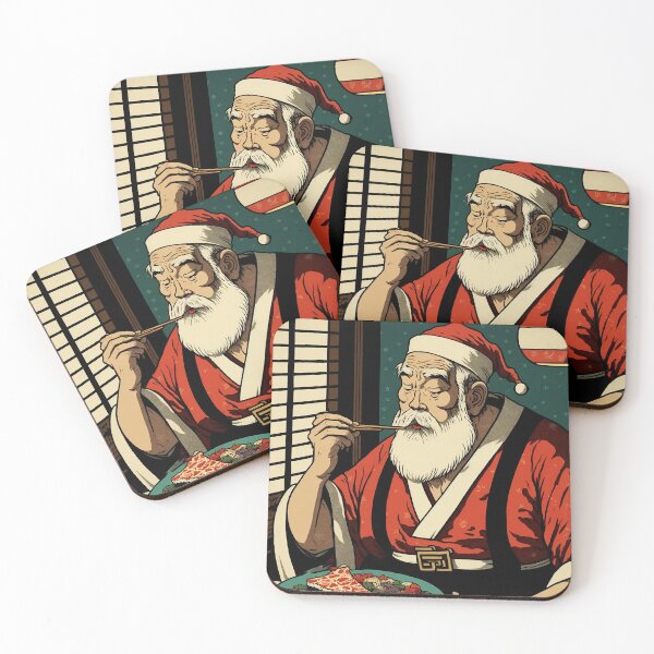 Item preview, Santa Eating Dinner with Chopsticks designed and sold by JigglePeek.