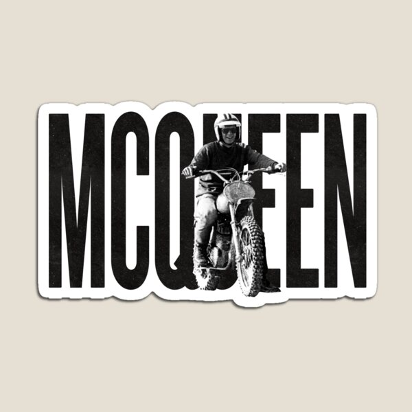 Item preview, Steve McQueen on classic Husky - on White designed and sold by boltjesdesign.