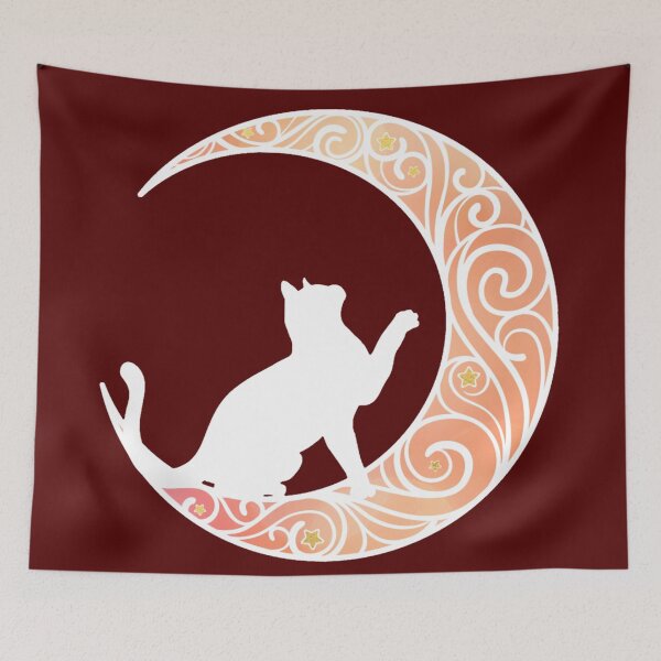 Item preview, Moon Cat - Celestial Art designed and sold by MistyMorningsOR.