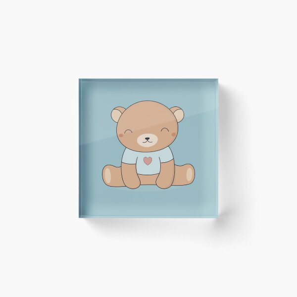 Item preview, Kawaii Cute Teddy Brown Bear  designed and sold by wordsberry.