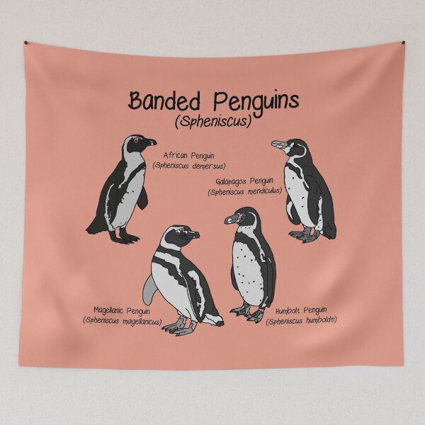 Item preview, Banded Penguins (Pink) designed and sold by GraceT26.