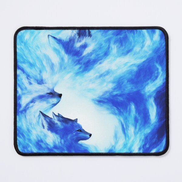 Item preview, Blue Fox with a Body of Blue Flames Digital Art designed and sold by DesignerKin.