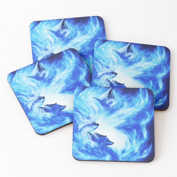 Item preview, Blue Fox with a Body of Blue Flames Digital Art designed and sold by DesignerKin.