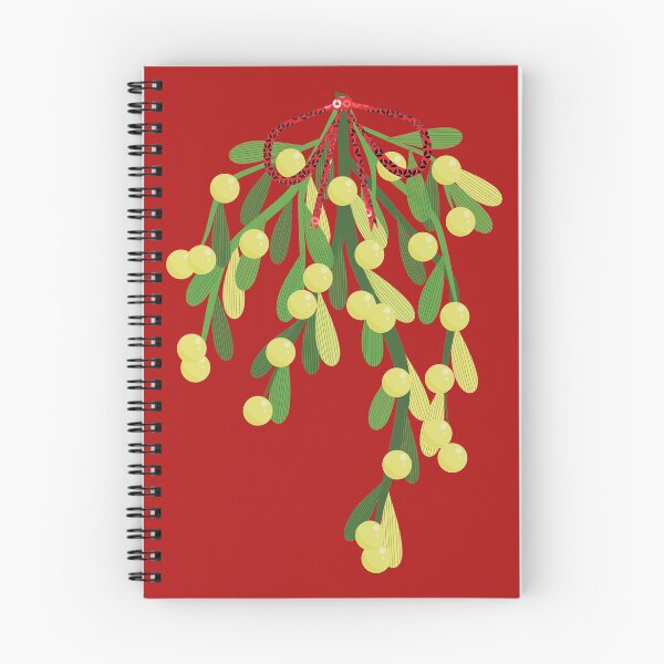 Item preview, red xmas mistletoe  designed and sold by Gossip Rag.