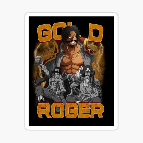 Gol D Roger Vintage Bootleg Design Sticker For Sale By Ikaxii Redbubble