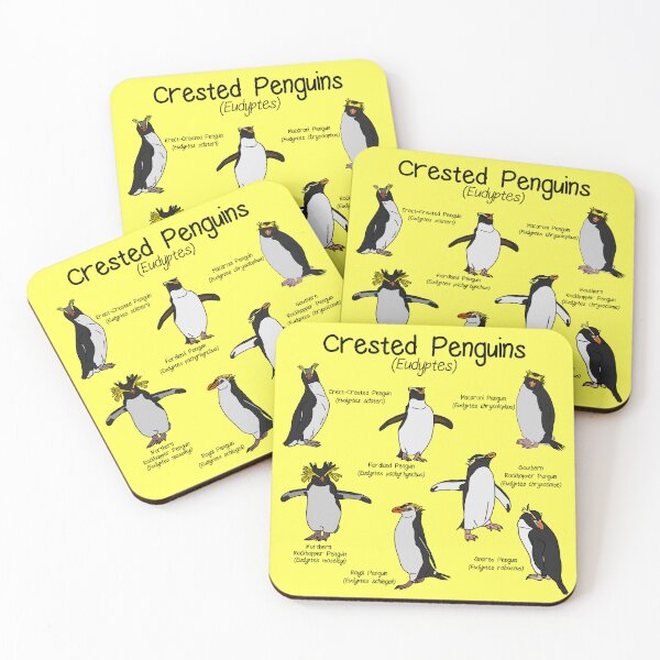 Item preview, Crested Penguins (Yellow) designed and sold by GraceT26.