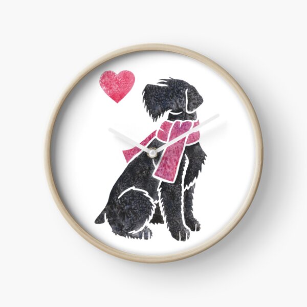 Watercolour Giant Schnauzer Clock