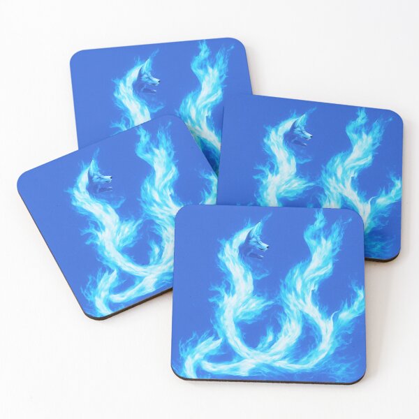 Item preview, Blue Foxes with a Body of Blue Flames Digital Art designed and sold by DesignerKin.