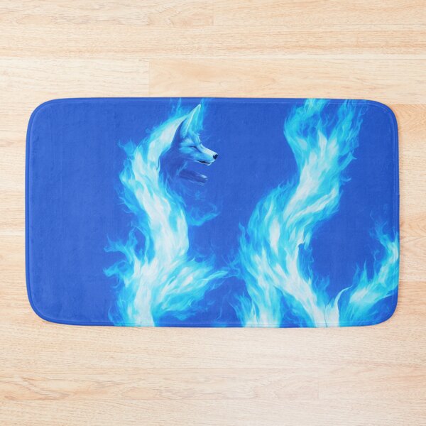 Item preview, Blue Foxes with a Body of Blue Flames Digital Art designed and sold by DesignerKin.