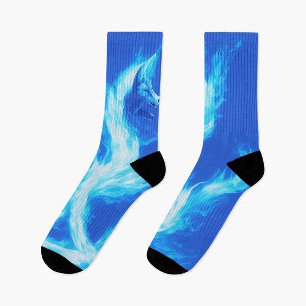 Item preview, Blue Foxes with a Body of Blue Flames Digital Art designed and sold by DesignerKin.