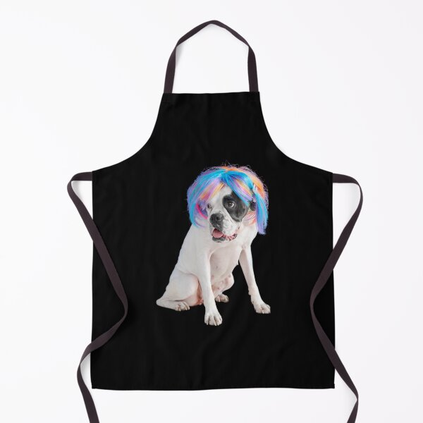 Item preview, dog with wig designed and sold by HabitationBohe.