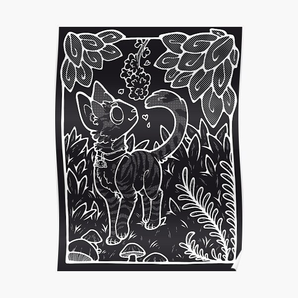 White Jambo in the Woods Poster