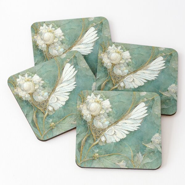 Item preview, Emerald Angelic Wings designed and sold by BellasArtStudio.