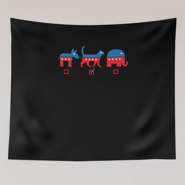 Item preview, Vote Cat instead of Donkey or Elephant in the next election designed and sold by Gold Wings Tees.