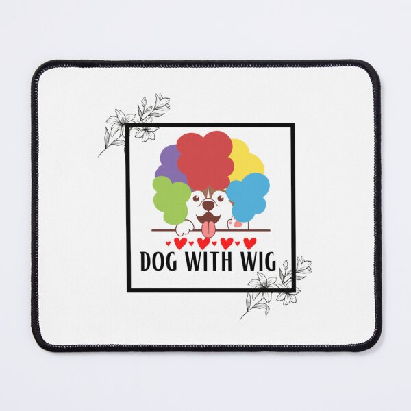Item preview, dog with wig         designed and sold by HabitationBohe.