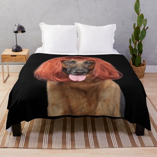 Item preview, Dog with wig designed and sold by HabitationBohe.
