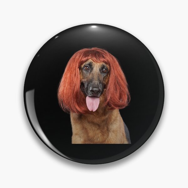 Item preview, Dog with wig                designed and sold by HabitationBohe.