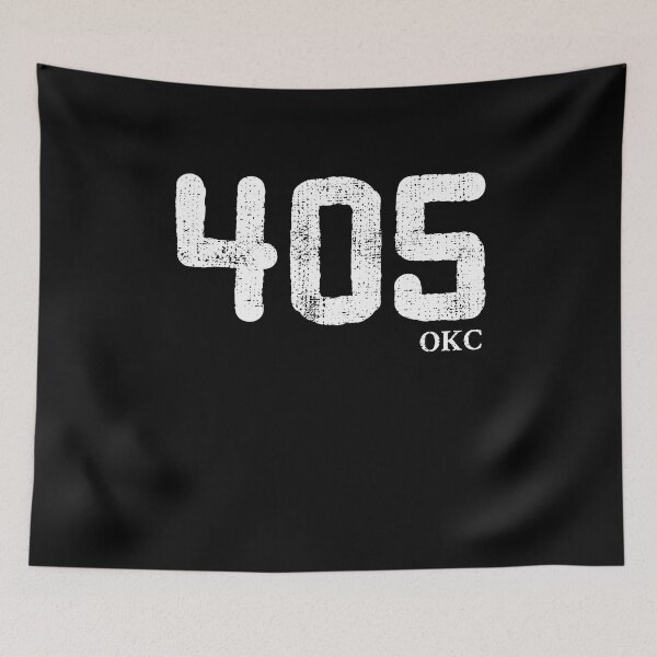 Item preview, 405 Oklahoma Area Code, distressed vintage design for Oklahoma City designed and sold by Gold Wings Tees.