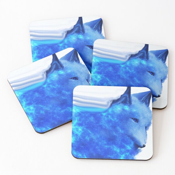 Item preview, Blue Foxes with  Blue Flames Digital Art designed and sold by DesignerKin.