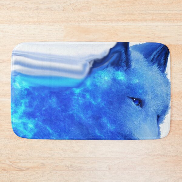 Item preview, Blue Foxes with  Blue Flames Digital Art designed and sold by DesignerKin.