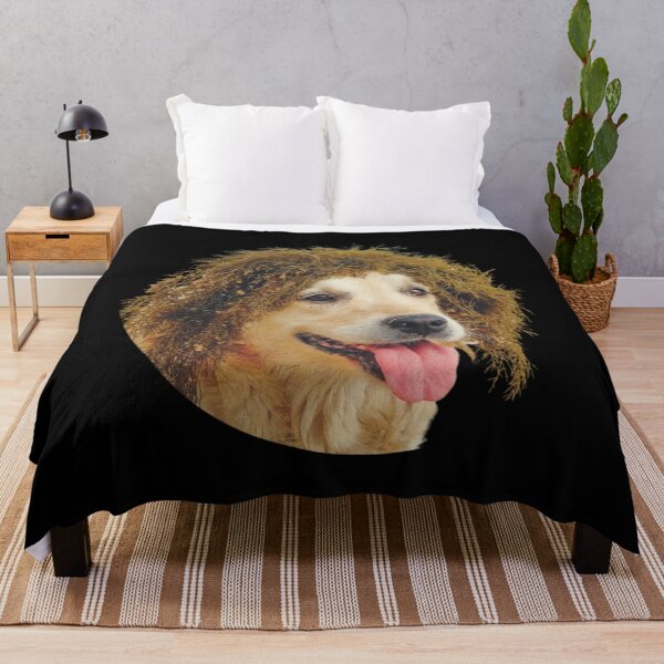 Item preview, dog with wig designed and sold by HabitationBohe.