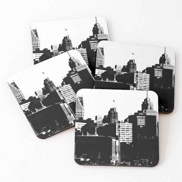 Item preview, Black and White Skyline (Detroit), 2015 designed and sold by bnaebain.