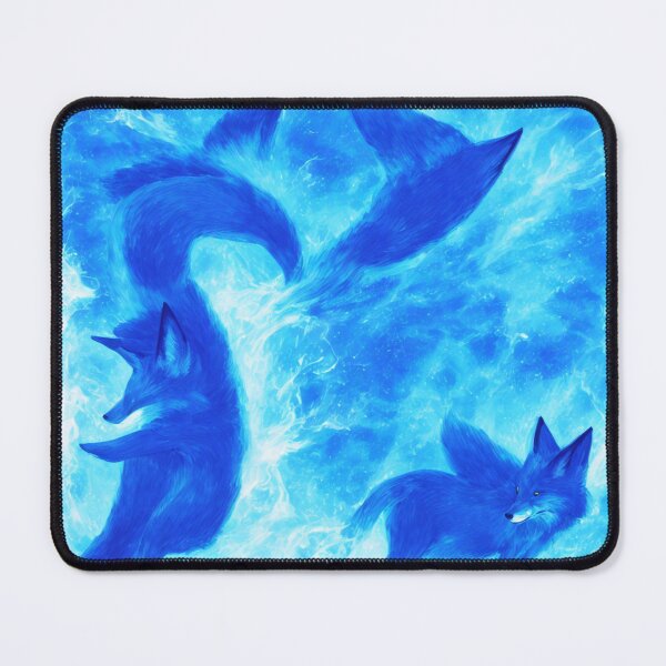 Item preview, Blue Foxes with  Blue Flames Digital Art designed and sold by DesignerKin.