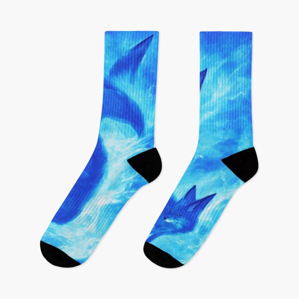 Item preview, Blue Foxes with  Blue Flames Digital Art designed and sold by DesignerKin.