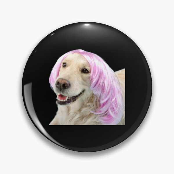 Item preview, dog with wig   designed and sold by HabitationBohe.