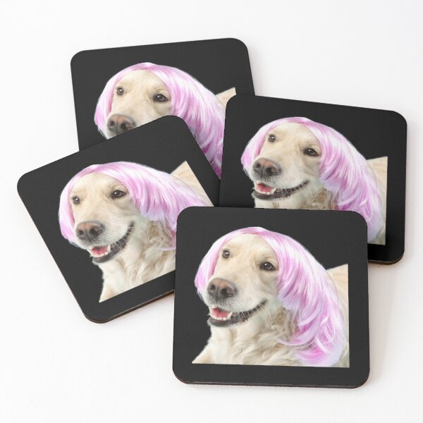 Item preview, dog with wig   designed and sold by HabitationBohe.