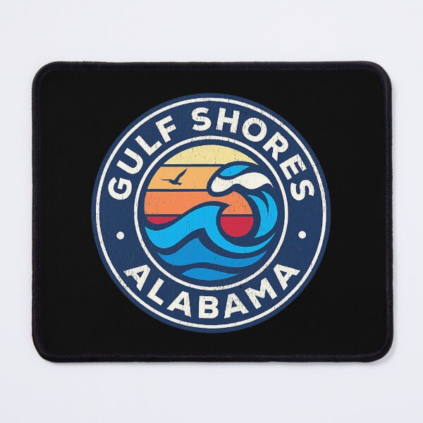 Item preview, Gulf Shores Alabama AL Vintage Nautical Waves Design designed and sold by JackSadowski.