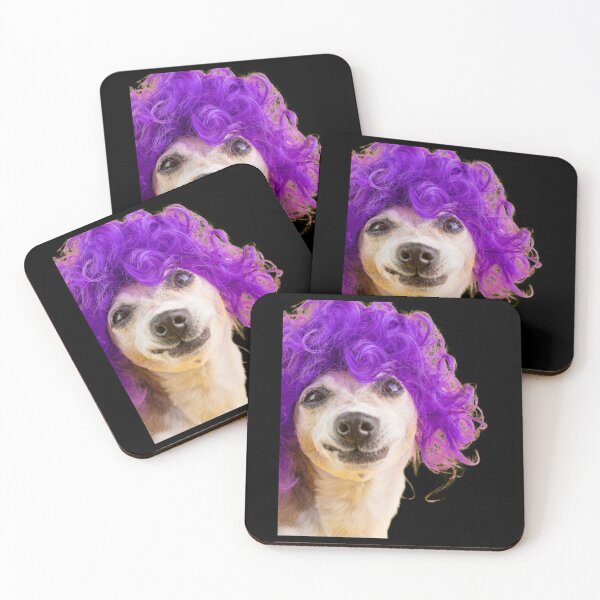 Item preview, dog with wig   designed and sold by HabitationBohe.
