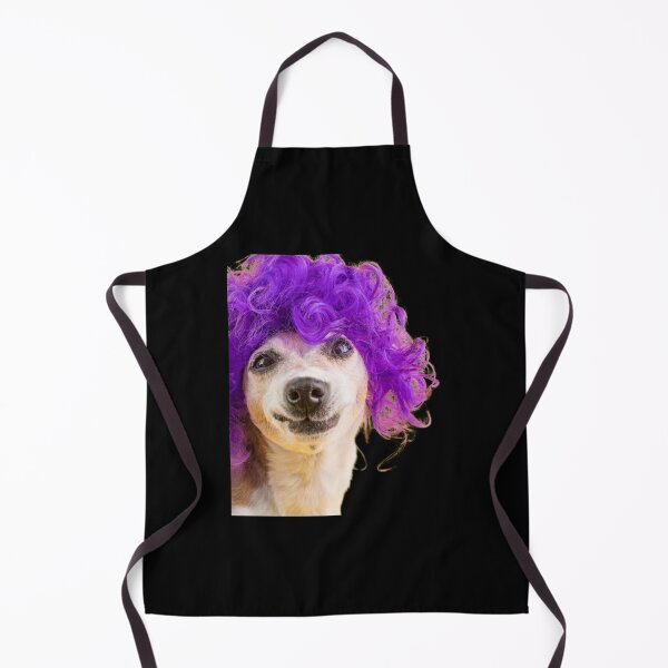 Item preview, dog with wig designed and sold by HabitationBohe.