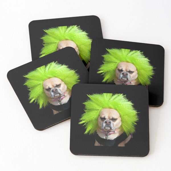 Item preview, dog with wig  designed and sold by HabitationBohe.