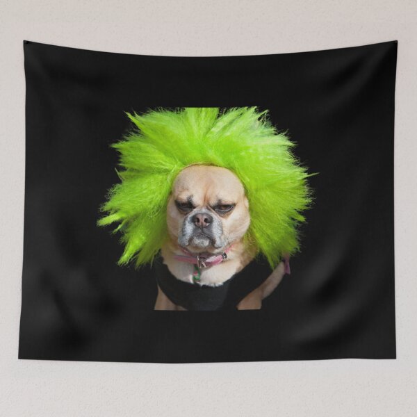 Item preview, dog with wig  designed and sold by HabitationBohe.