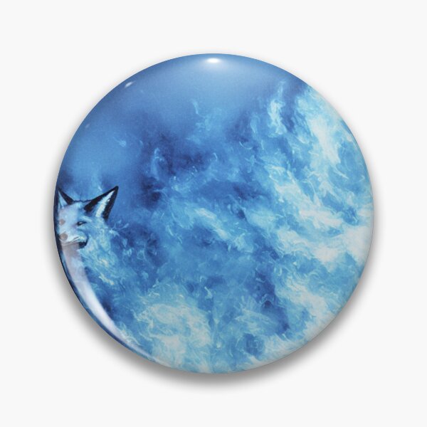 Item preview,  Blue Foxes with  Blue Flame Bodies Digital Art designed and sold by DesignerKin.
