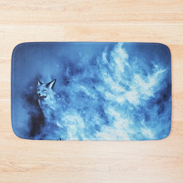 Item preview,  Blue Foxes with  Blue Flame Bodies Digital Art designed and sold by DesignerKin.
