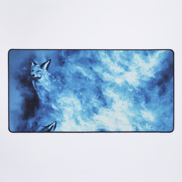 Item preview,  Blue Foxes with  Blue Flame Bodies Digital Art designed and sold by DesignerKin.