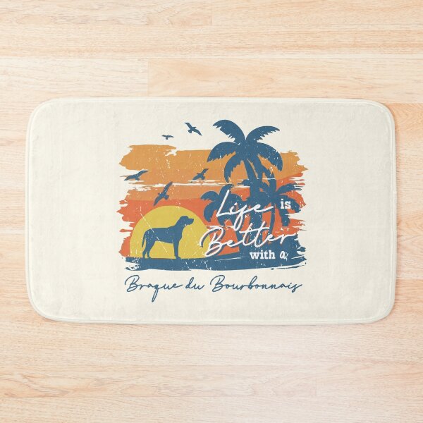 Item preview, Life is Better With Braque du Bourbonnais Beach Sunset Retro Vintage designed and sold by rafaeltto.