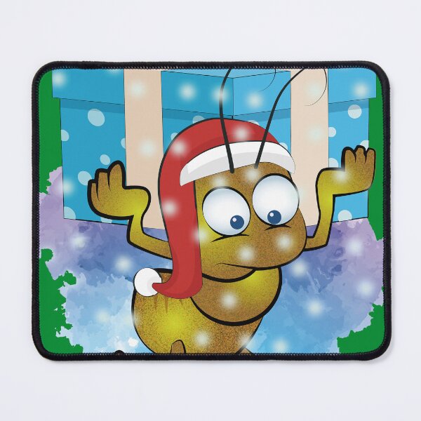 Item preview, Worker ant with santa hat carrying a present designed and sold by WorkerAnts.