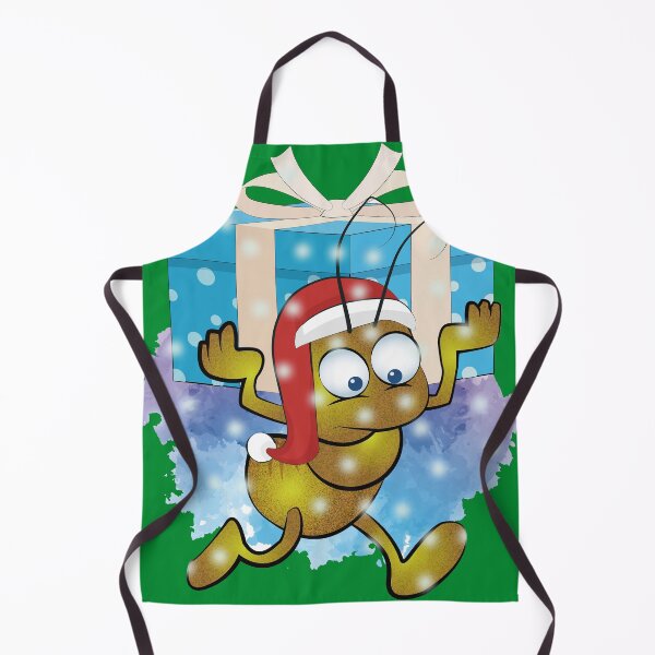Item preview, Worker ant with santa hat carrying a present designed and sold by WorkerAnts.